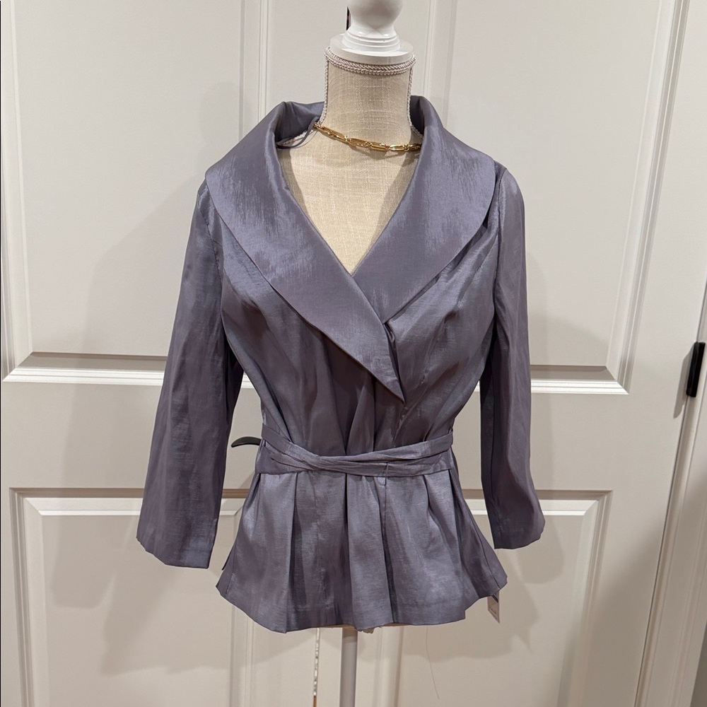 Alex Evenings Silver Women's Blouse - lavander